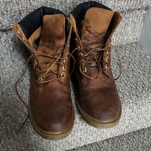 Timberland Men's Brown Leather Boots Size 41.5